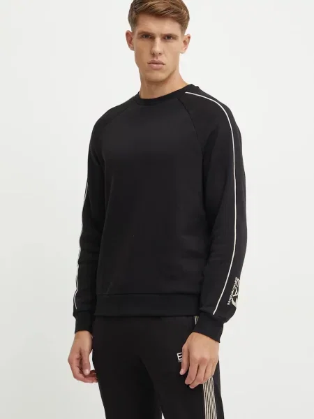 Суитчър Ea7 Emporio Armani с принт черно