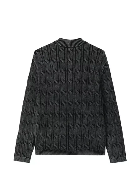 Cardigan Fingercroxx tricotate gri