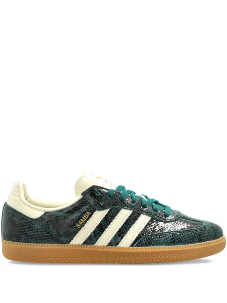 Pantaloni Adidas cu model leopard din jerseu roșu