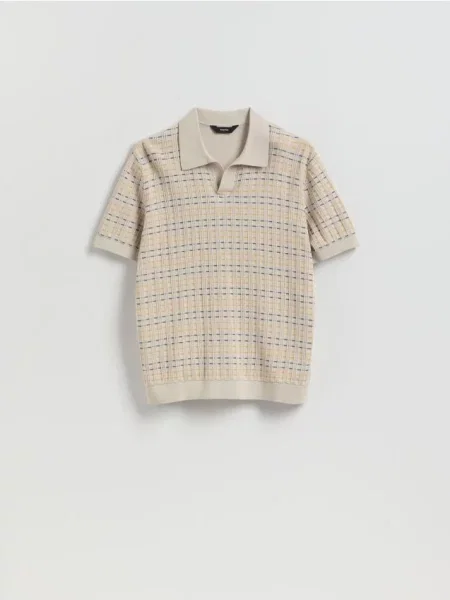 Поло Reserved бежевое