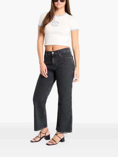 Tricou Guess Jeans cu imagine alb