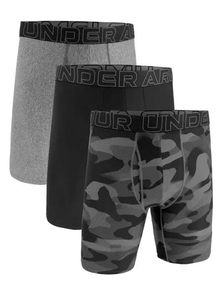 Boxeri Under Armour cu model camuflaj gri