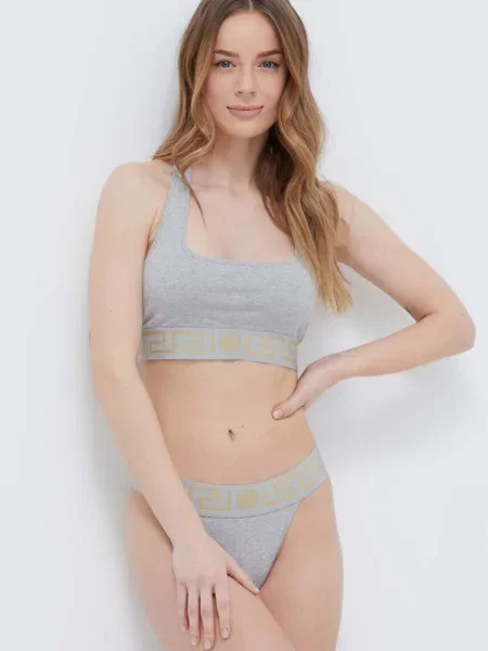 Tanga Versace šedá