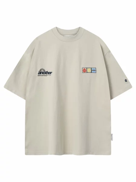Another Cotton Lab Tricou nisipiu / bleumarin / deschis / galben albastru