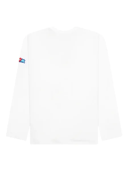 Дълго тениска Comme Des Garçons Play със сърца бяло
