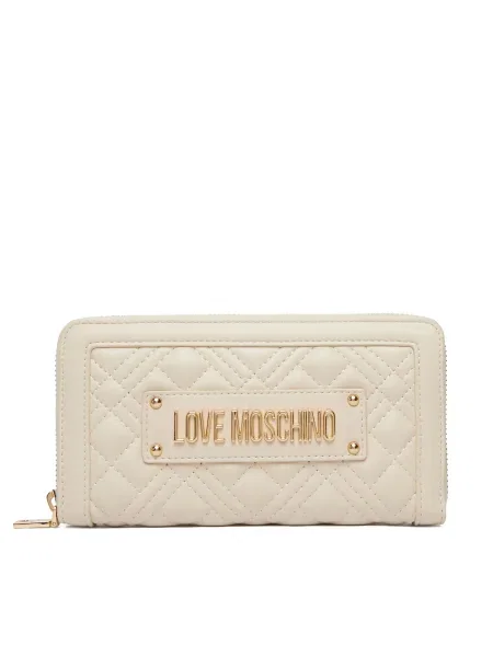 Pénztárca LOVE MOSCHINO Ekru bézs