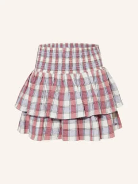 Tommy Hilfiger Sukně S Volánky světle / režná / tmavě modrá červená