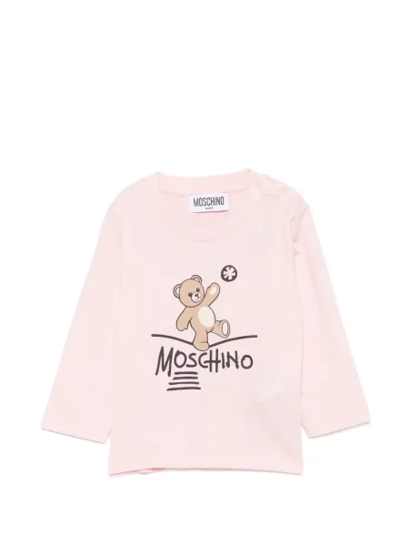 Koszulka dziecięca Moschino różowa