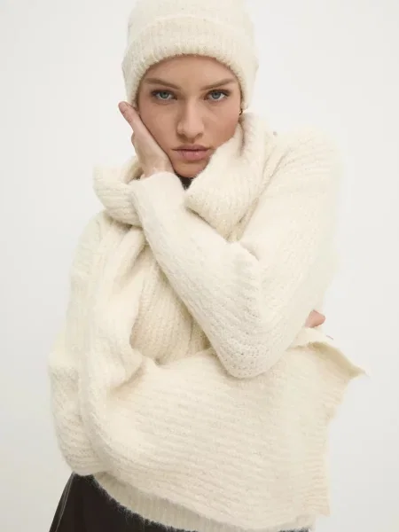 Answear Lab sweter z wełną beżowy