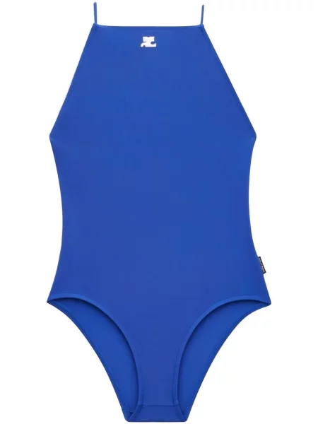 Costum de baie Courreges cu autograf albastru