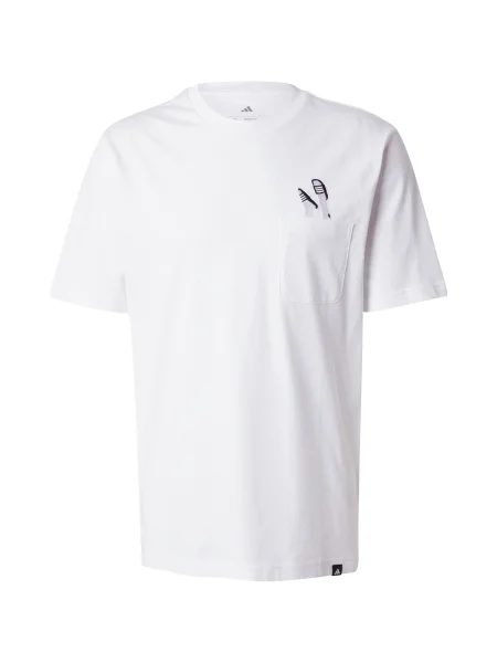 Adidas Majica Lounge Slides Graphic Pocket Regular Fit bela