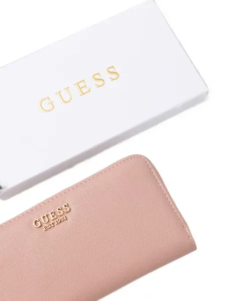 Portofel Guess cu autograf roz