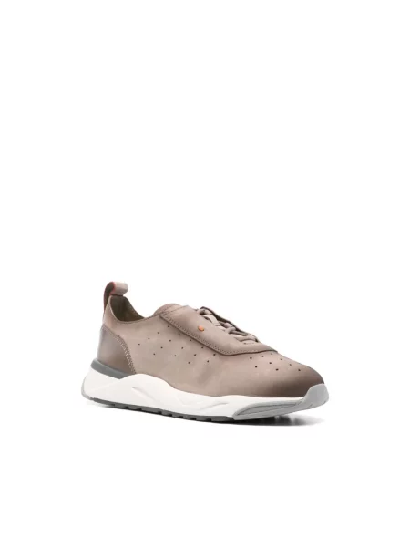 Sneakersy Santoni zamszowe beżowe