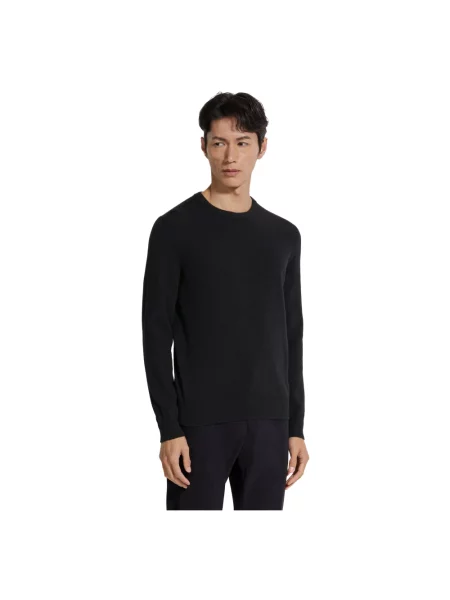 Sweter Zegna z kaszmiru czarny