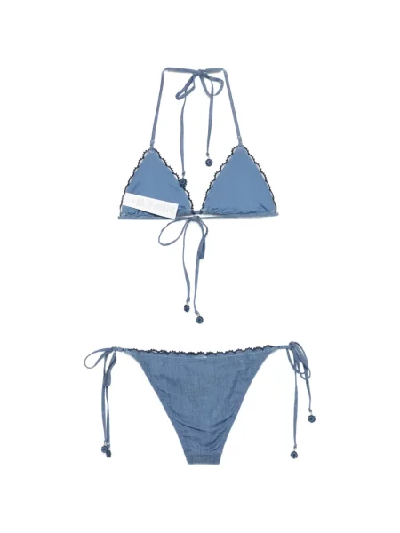 Bikini Zimmermann s vezom s paisley uzorkom plava