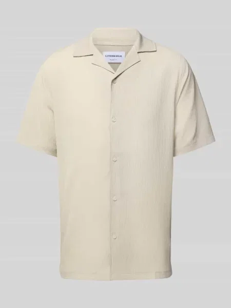 Koszula casualowa o kroju relaxed fit z kołnierzem z połami Lindbergh