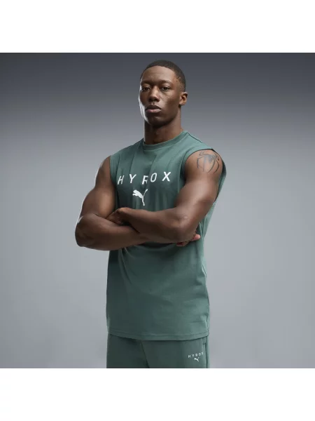 MÄ™ska koszulka bez rÄ™kawÃ³w PUMA Ã— HYROX Akcesoria S zielony