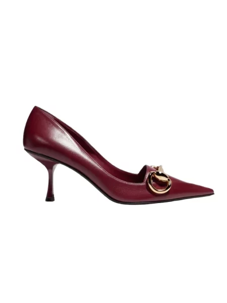 Czółenka Gucci skórzana czerwona