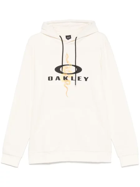 Hanorac cu glugă Oakley cu imagine alb