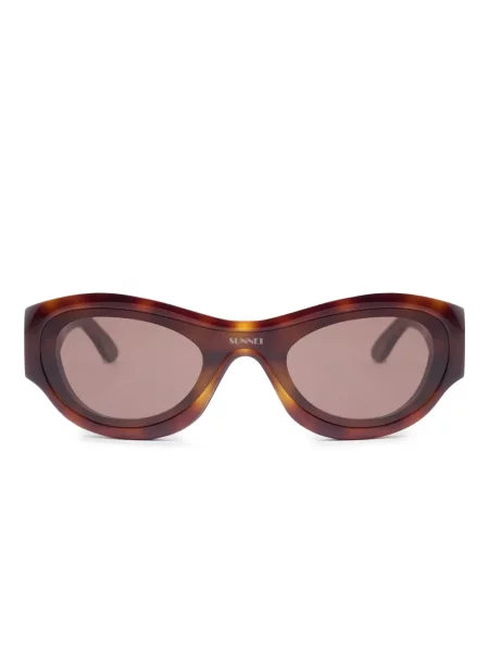 Ochelari de soare Sunnei cu imprimeu geometric maro