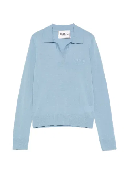 Pulover cu decolteu în v Iceberg cu decolteu în V albastru