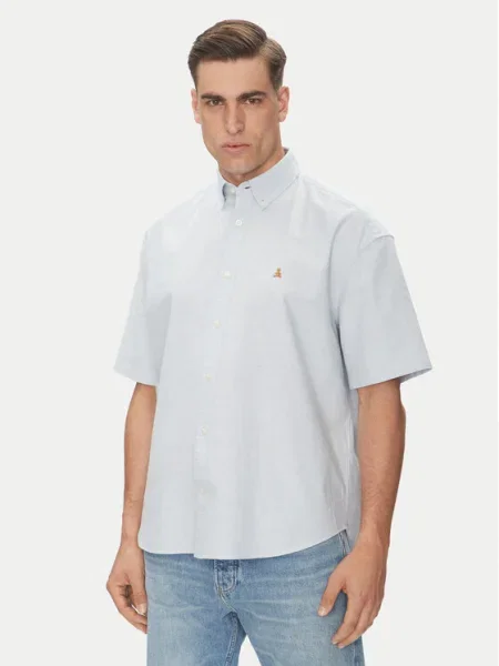 Gap Риза Светлосиньо Easy Fit синьо