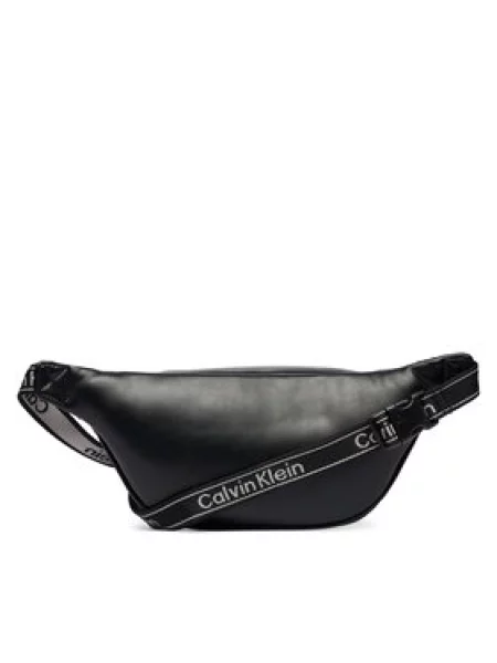 Calvin Klein Torbica oko struka﻿ Bold Logo Webbing Waistbag Crna bijela