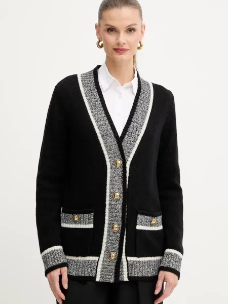 Luisa Spagnoli cardigan din lână negru