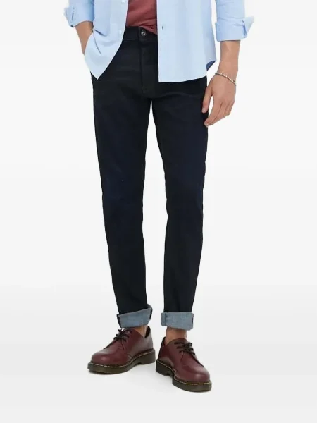 Blugi G-star Raw cu broderie albastru
