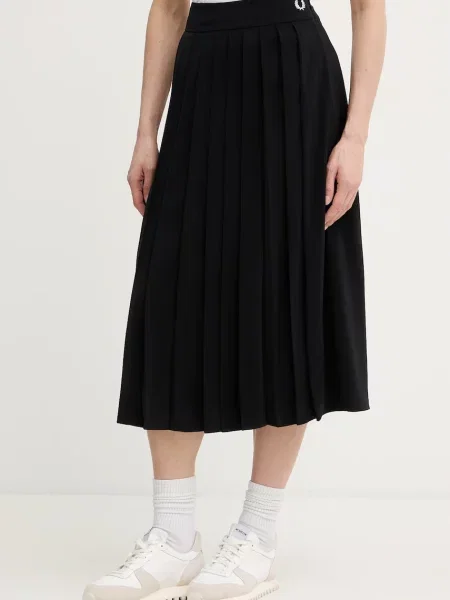 Fred Perry fustă midi evazați negru