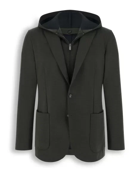 Boggi Milano Sacou Madison închis verde