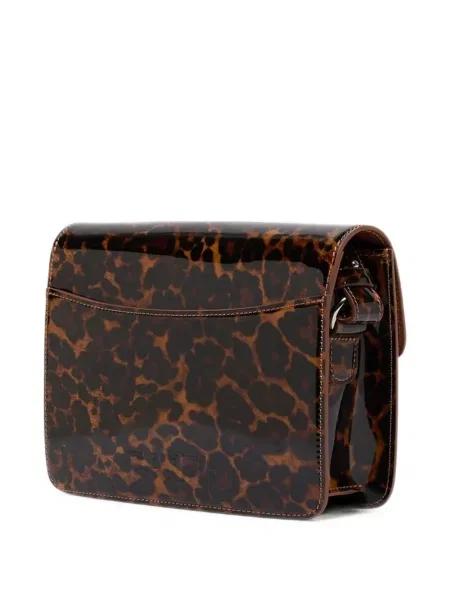 Geantă Carel Paris cu imagine cu model leopard maro