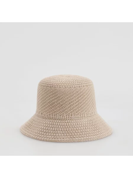 Reserved Klobouk typu bucket hat pšeničná