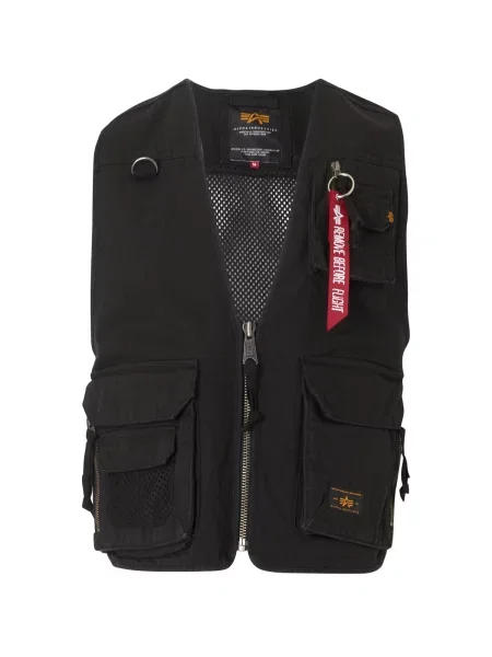 ALPHA INDUSTRIES Brezrokavnik črna