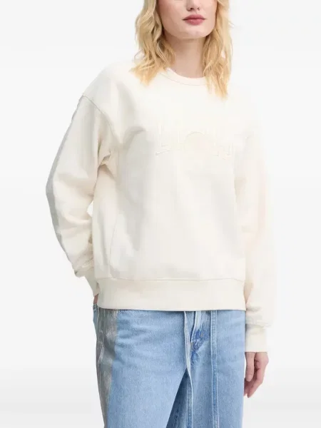 Pulover Levi's® skinny fit cu imagine cu decolteu rotund galben