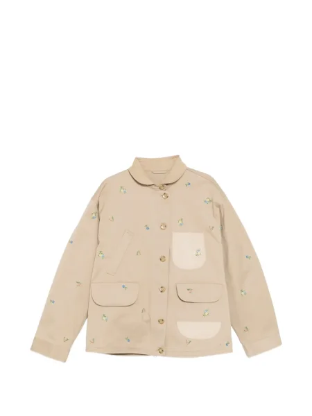 Geacă Jnby cu broderie cu model floral lungă