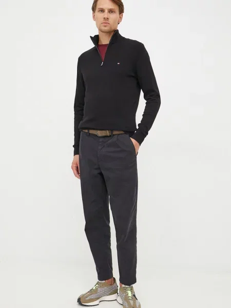 Pulover s primesjo kašmirja Tommy Hilfiger črna