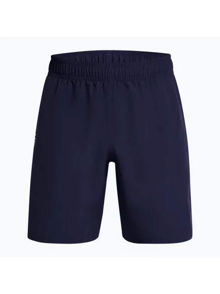 Pantaloni scurți de antrenament pentru bărbați Under Armour Tech Woven Wordmark midnight navy/white alb