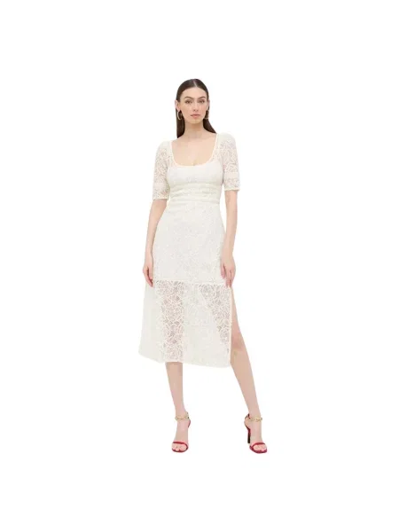 Sukienka For Love & Lemons koronkowa biała