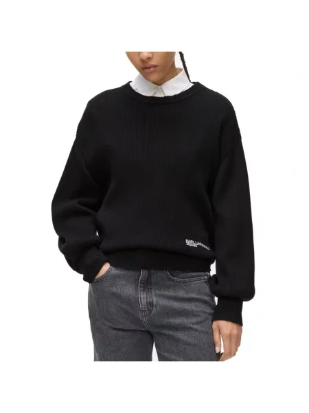 Sweter Karl Lagerfeld z kapturem czarny