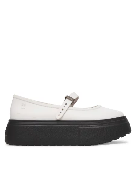 Балетки Melissa на платформе без косточек белые