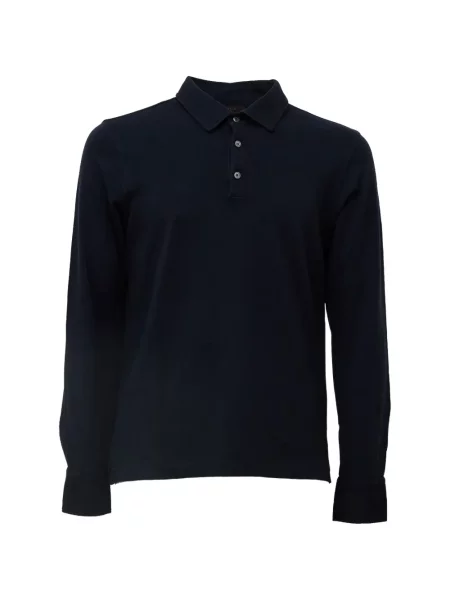 Lung tricou polo Zanone albastru