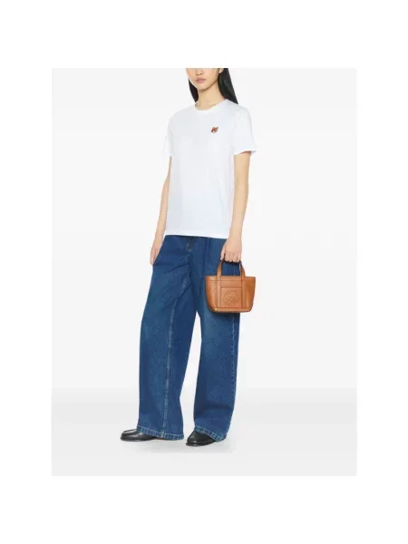Haftowana koszulka Maison Kitsune biała