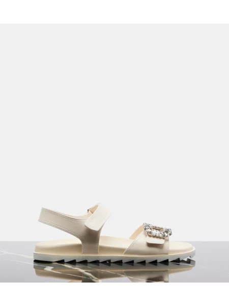 Sandale Roger Vivier din piele alb