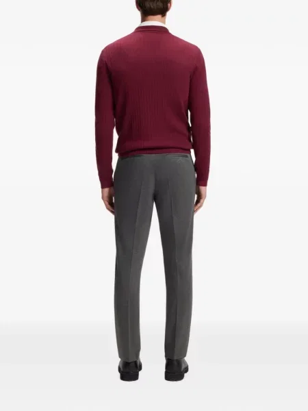 Pantaloni Hugo de lână melange gri