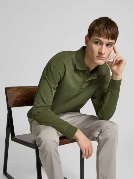 Koszulka polo o kroju regular fit z bawełny ekologicznej Closed oliwkowa