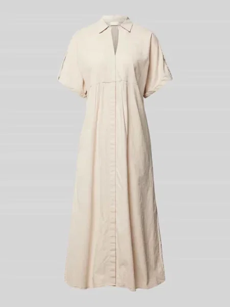 Sukienka midi z mieszanki lnu i bawełny Milano Italy