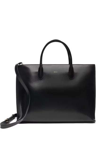 Geantă shopper Bally din piele negru