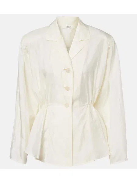 Cu peplum cămașă Chloé alb