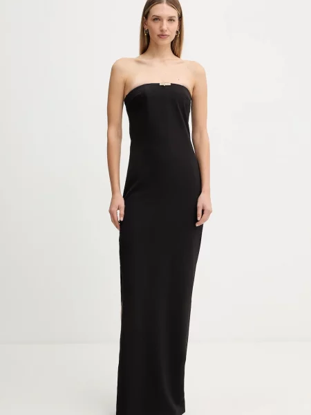 Elisabetta Franchi rochie maxi drept negru